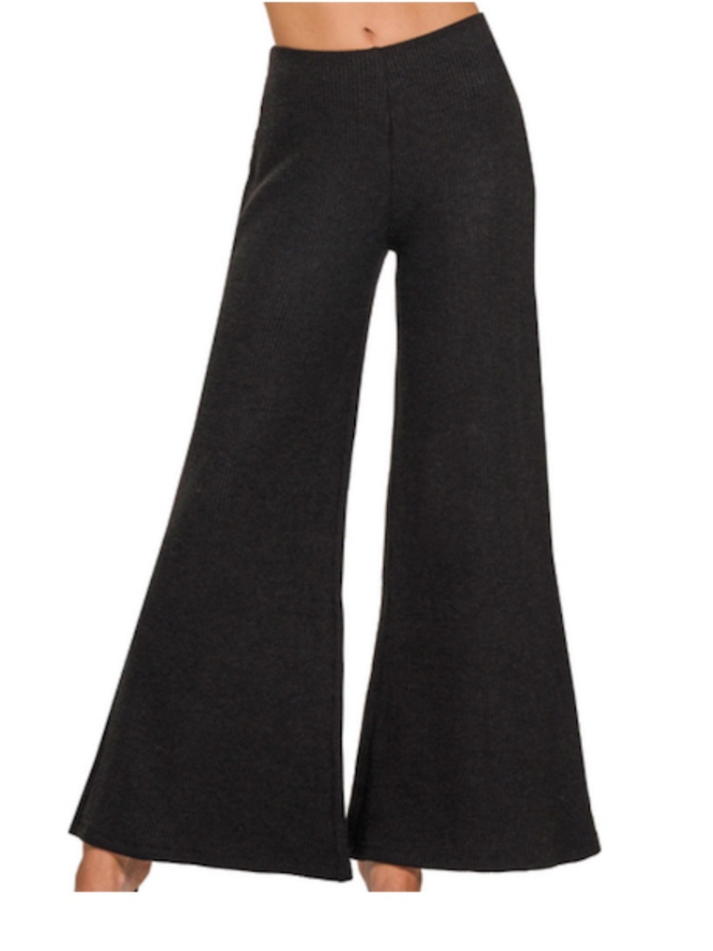 NWOT Zenana Wide Leg Flare Sweater Pants Size L